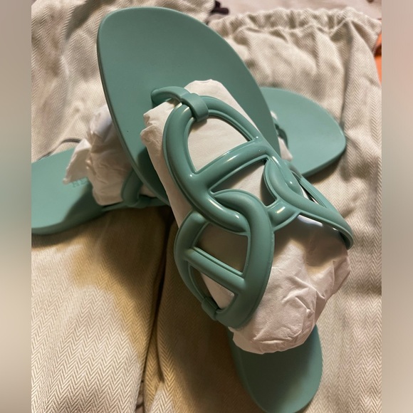 Authentic Hermes Egerie Chaîne d'Ancre Insignia Slides Size 36EU Brand New - Picture 7 of 7